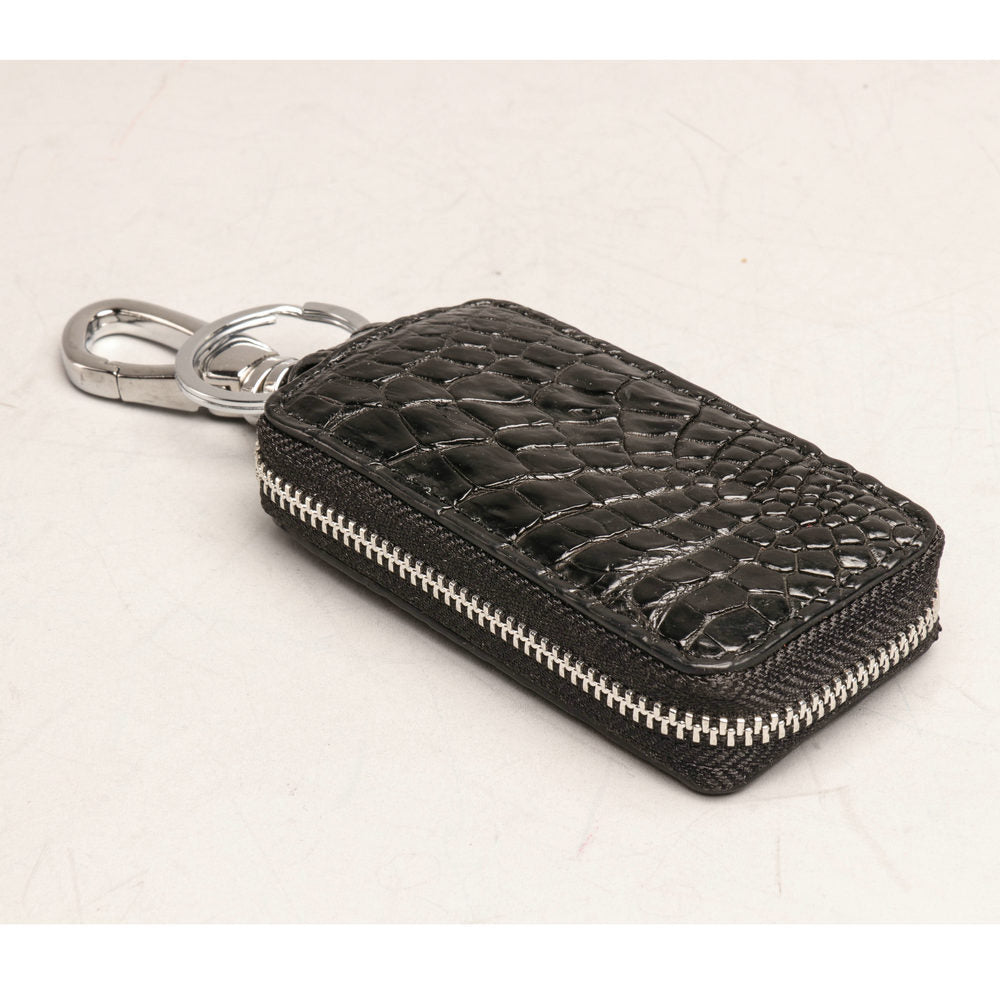 crocodile leather key pouch