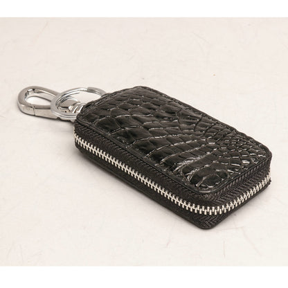 crocodile leather key pouch