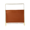 Nordic leather and iron sling magazine rack