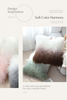 Genuine Sheepskin Pillow Cover with Curly Wool for Sofa Decor