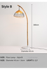 Modern Boho Bamboo Floor Lamp Handmade Rattan
