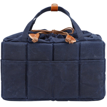 Canvas Bag Organizer for Camera Lenses with Removable Dividers
