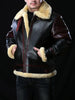 Mens Shearling Leather Aviator Jacket