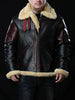 Mens Shearling Leather Aviator Jacket