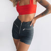 High Waisted Faux Leather Shorts for Women