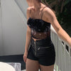High Waisted Faux Leather Shorts for Women