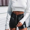 High Waisted Faux Leather Shorts for Women