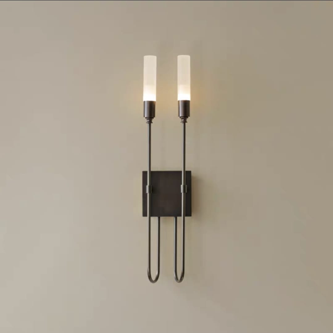 French Style Double Head Brass Wall Sconce Light