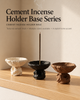 Modern Incense Holder in Cement with Sculptural Pedestal Bowl