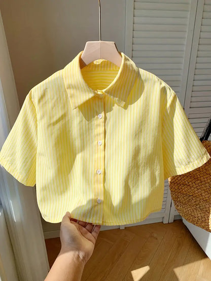 Women's Drop Shoulder Crop Shirt