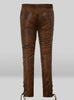 brown genuine leather pants for ladies