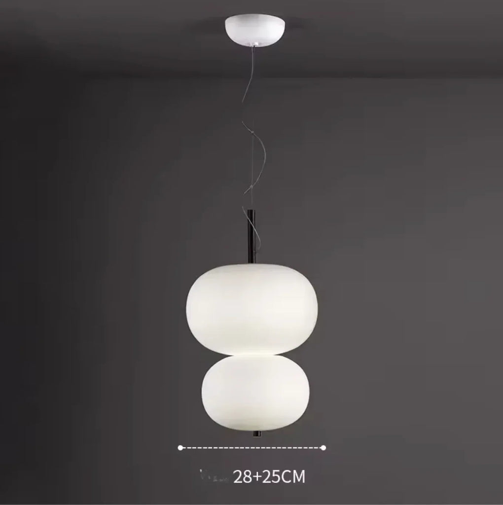 Nordic Double Globe Pendant Lamp Ceiling Light 2 Cold White 6000K