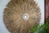 Medium size Round Raffia Cowrie Seashell Wall Decor