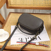 Women Leather Crossbody Bag With Double Zipper Compartments