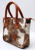 Faded Natural Cowhide Tote Bag