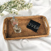 Boho Rectangle Handwoven Rattan Tray