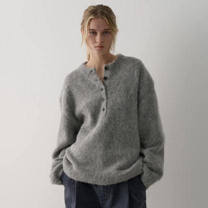 Facade pattern alpaca wool sweater women 2 S