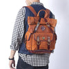 Genuine Leather Backpack Men Women Office Laptop Rucksack