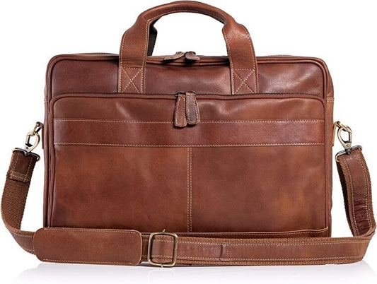 Leather briefcases Laptop Messenger Bags