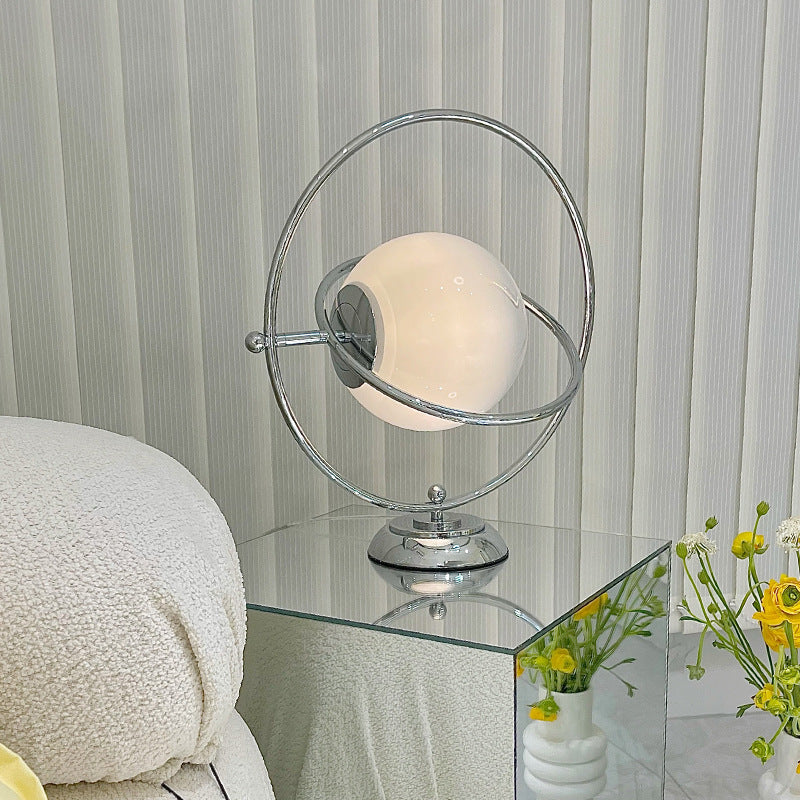Retro Glass Moon Table Lamp Vintage Orbit Bedside Light
