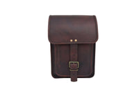 Dark Leather Satchel Crossbody Bag