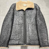 Men Real Shearling Bomber Jacket Aviator Winter Coat 1 M