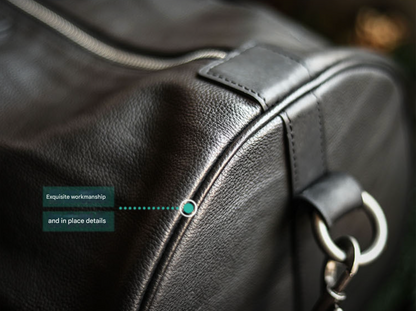 Men’s Genuine Leather Large Travel Bag