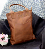 Exotic Leather Tote Bag For Women Zipper Outside Pocket