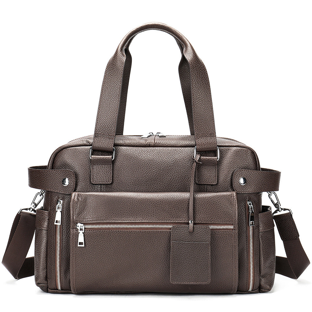 Leather Duffle Bag Large Capacity Travel Weekender