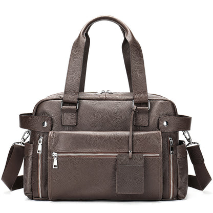Leather Duffle Bag Large Capacity Travel Weekender