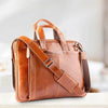 Men Genuine Leather Business Travel Laptop Bag