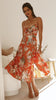 Sweet floral suspender maxi dress for women summer 2 S