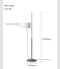 Spanish Designer Adjustable Floor Lamp with Fabric Shade