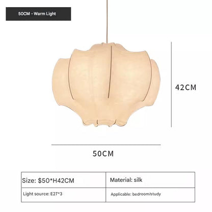 Japanese Wabi-Sabi Silk Chandelier Pendant Light