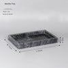 Black Natural Marble Bathroom Tray Luxury Hotel Vanity Organizer