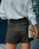 Genuine Leather Shorts Stretchy High Waisted