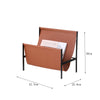 Modern leather metal magazine rack stand