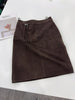 Women’s High Waisted Real Suede Skirt 2 M