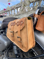 Leather Motorbike Saddlebags Saddle Panniers