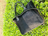Dark Brown Black Cowhide Messenger Bag