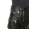 genuine leather high waisted shorts