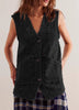 Women’s Sleeveless Denim Vest for Western Concert Looks