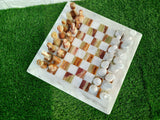 Handmade Vintage Marble Chess Board 15"