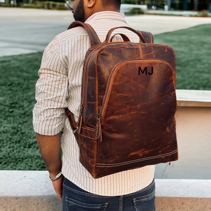 Real Exotic Leather Backpack Laptop
