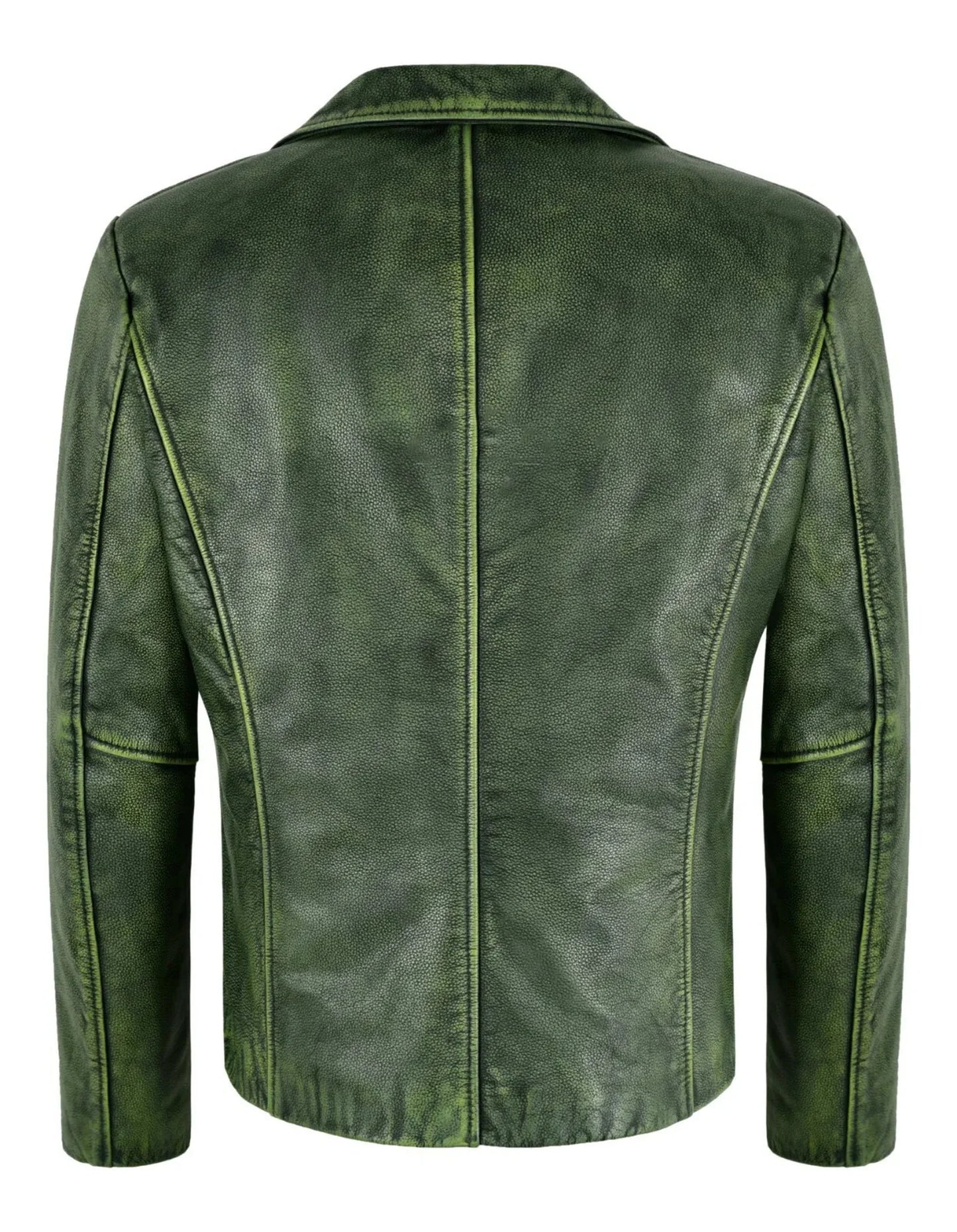 Green Leather Jacket Vintage Blazer