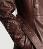 Genuine Leather Trench Coat For Women