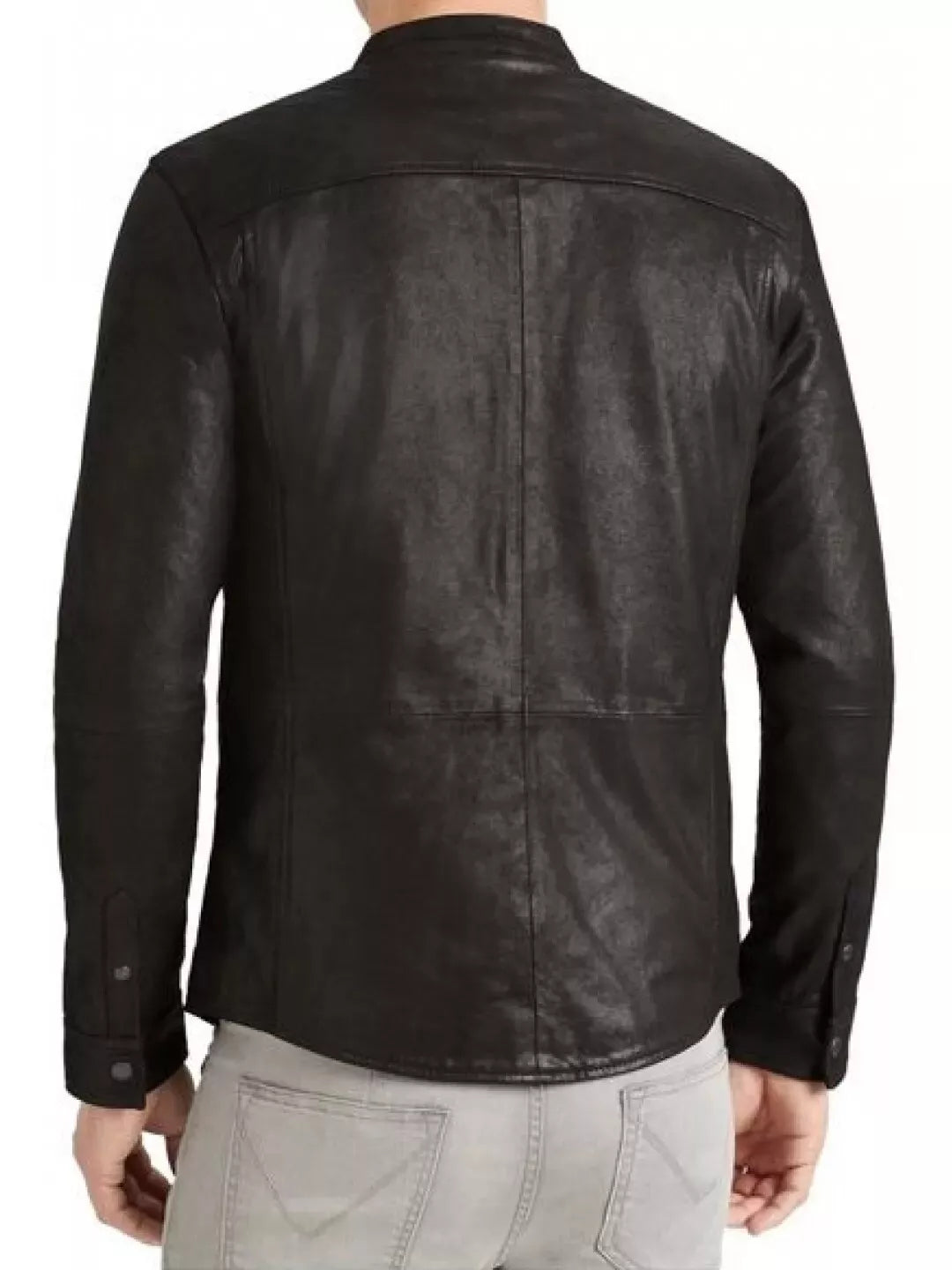 button up leather shirts for men