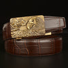 Men’s Western Leather Belt with 3D Eagle Buckle