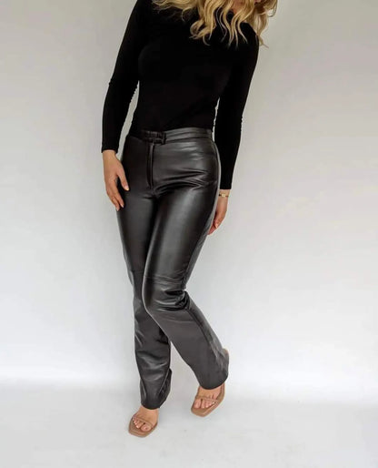 Women's Real Leather Cigarette Pants