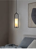 Copper Natural Marble Pendant Lamp Black and Gold